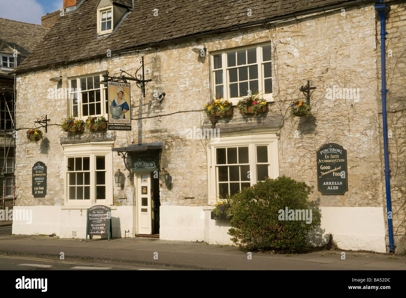 England Oxfordshire Woodstock Punchbowl Inn Stock Photo