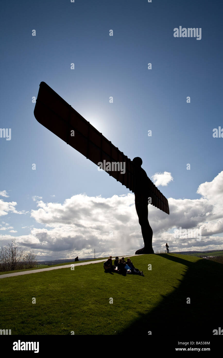 The Angel of the North sculpture at Gateshead, Tyne & Wear Stock Photo ...