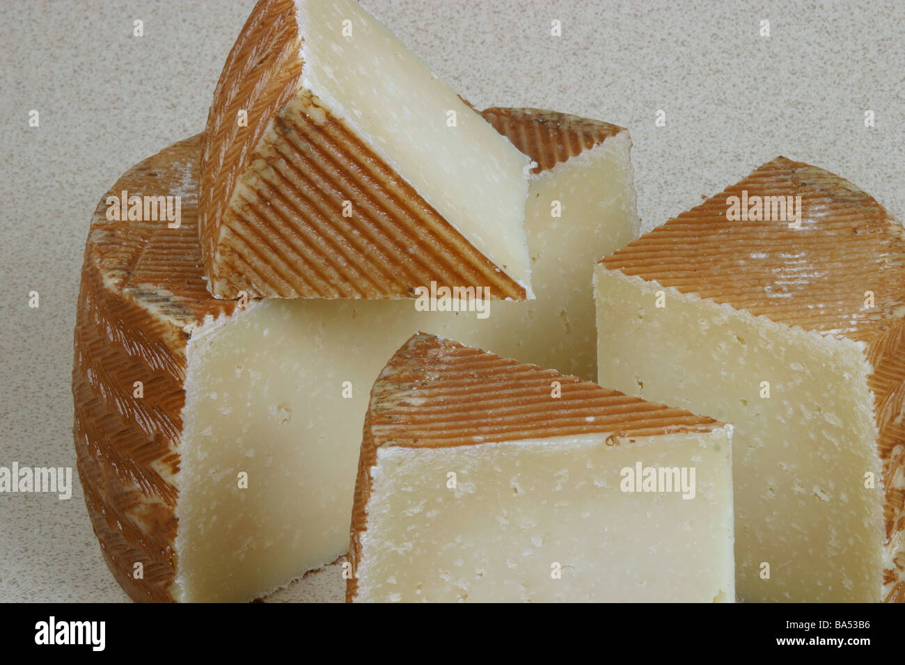 Manchego Parmesan cheese Stock Photo Alamy