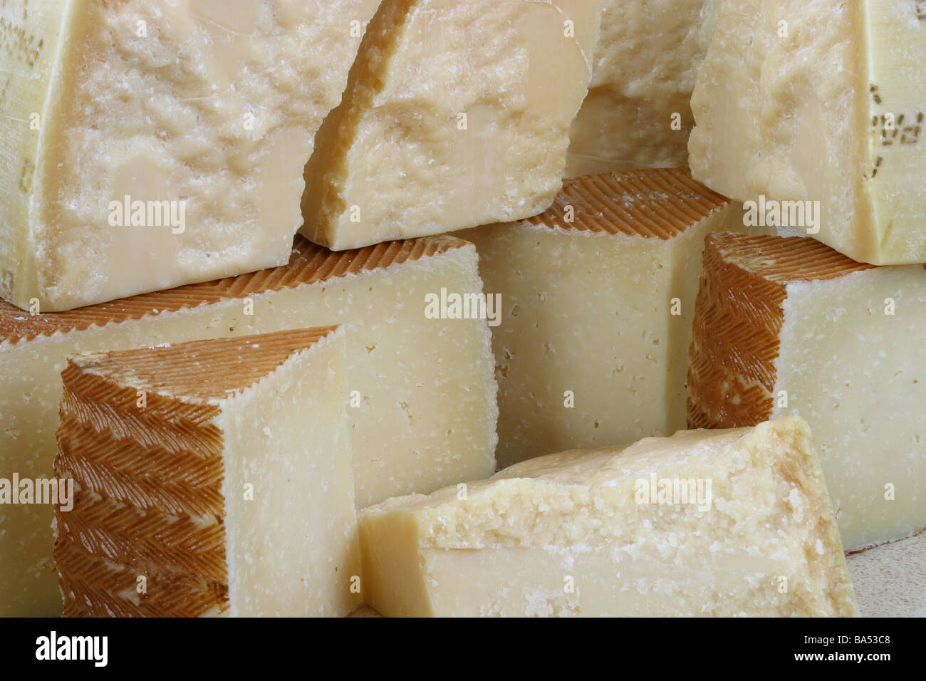 Manchego Parmesan cheese Stock Photo Alamy