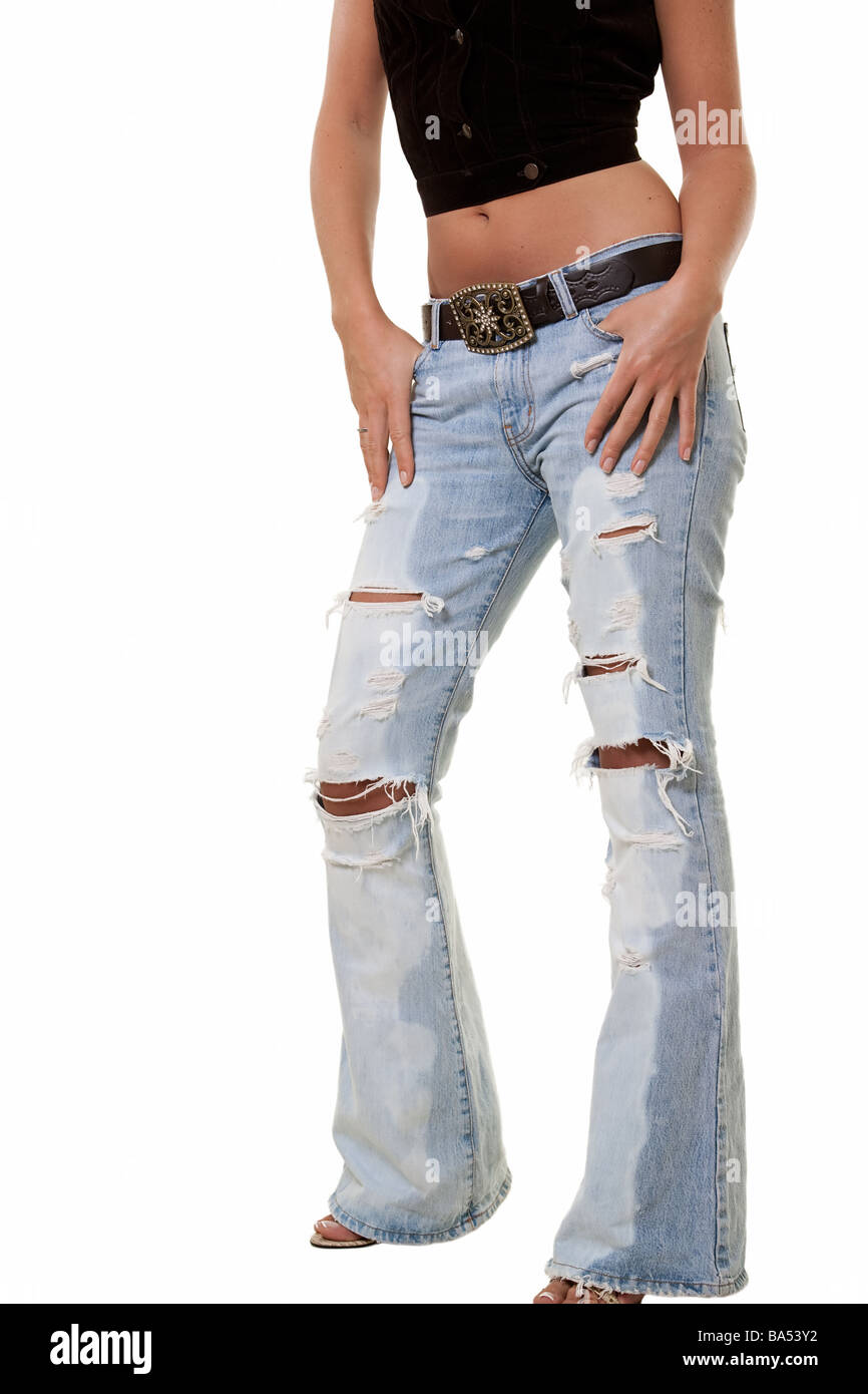 Worn out jeans Stock Photo