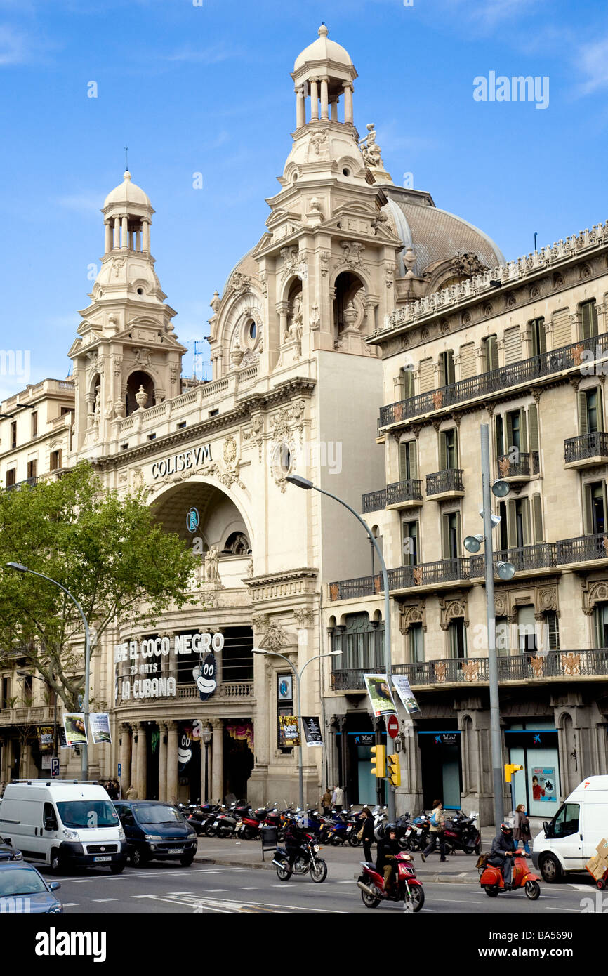 The Coliseum Theatre Barcelona Catalunya Spain Stock Photo