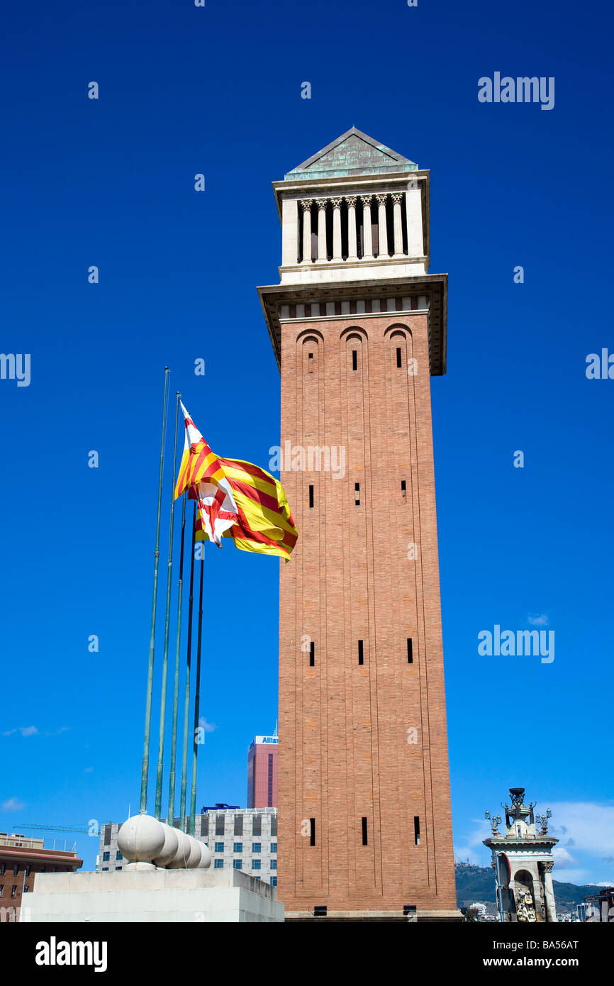 Torres Venetian Barcelona Catalunya Spain Stock Photo