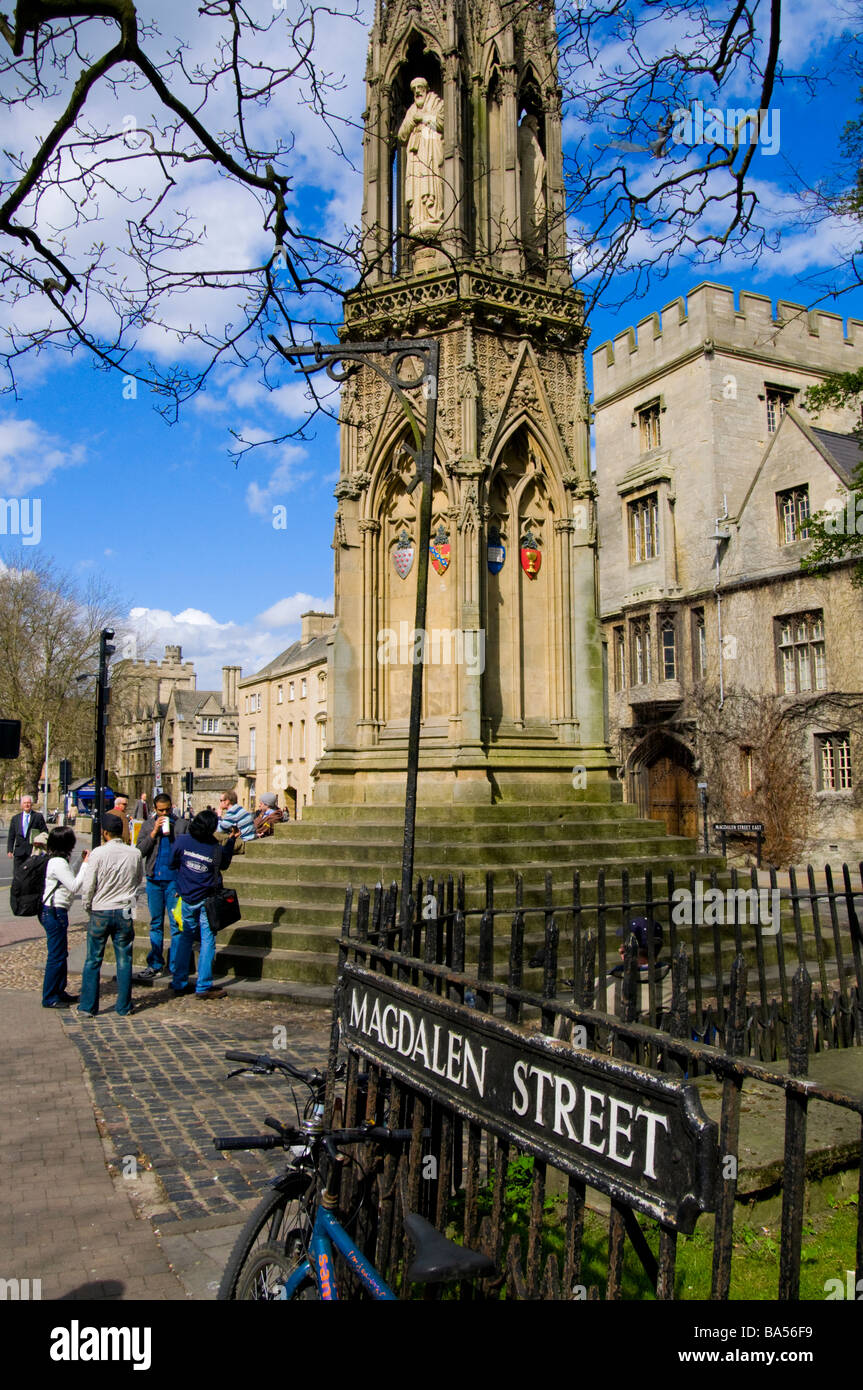 Oxford, England, UK. Martyrs Memorial (Gilbert Scott - 1841) in Magdalen Street Stock Photo