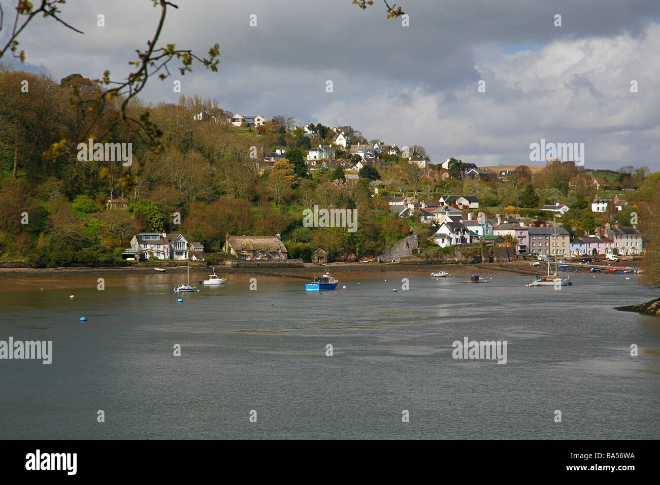 The village of Dittisham on the River Dart, Devon, England, UK Stock Photo
