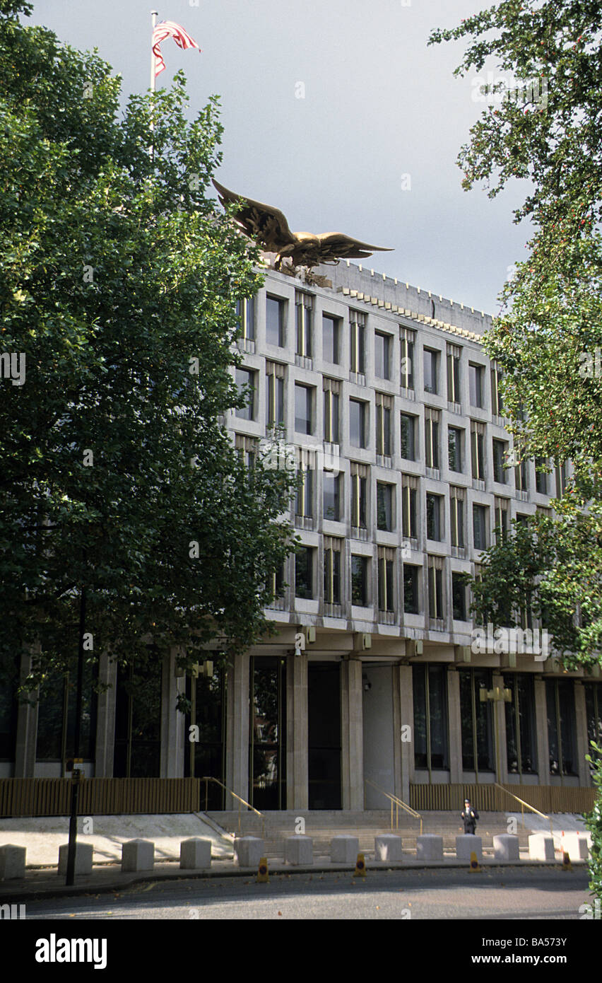 US Embassy, Grosvenor Square, London W1. Stock Photo