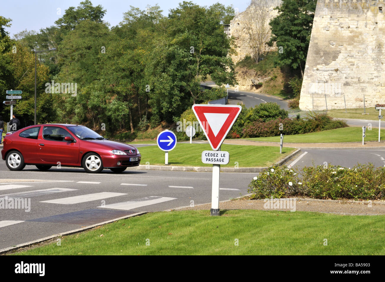 French roundabout Stock Photo