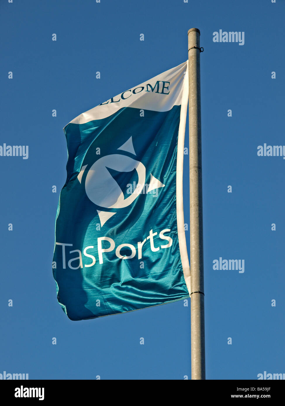TAS PORTS FLAG HOBART TASMANIA AUSTRALIA Stock Photo Alamy