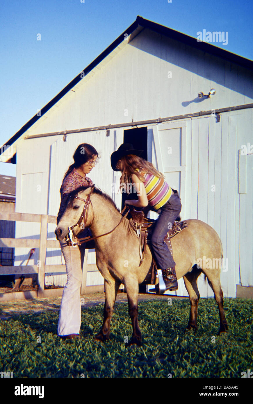 Mounting Pony Stock Photo