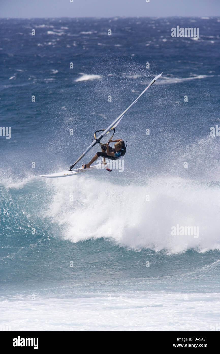 Windsurfing at Hookipa Beach, Paia, Maui Hawaii Stock Photo Alamy