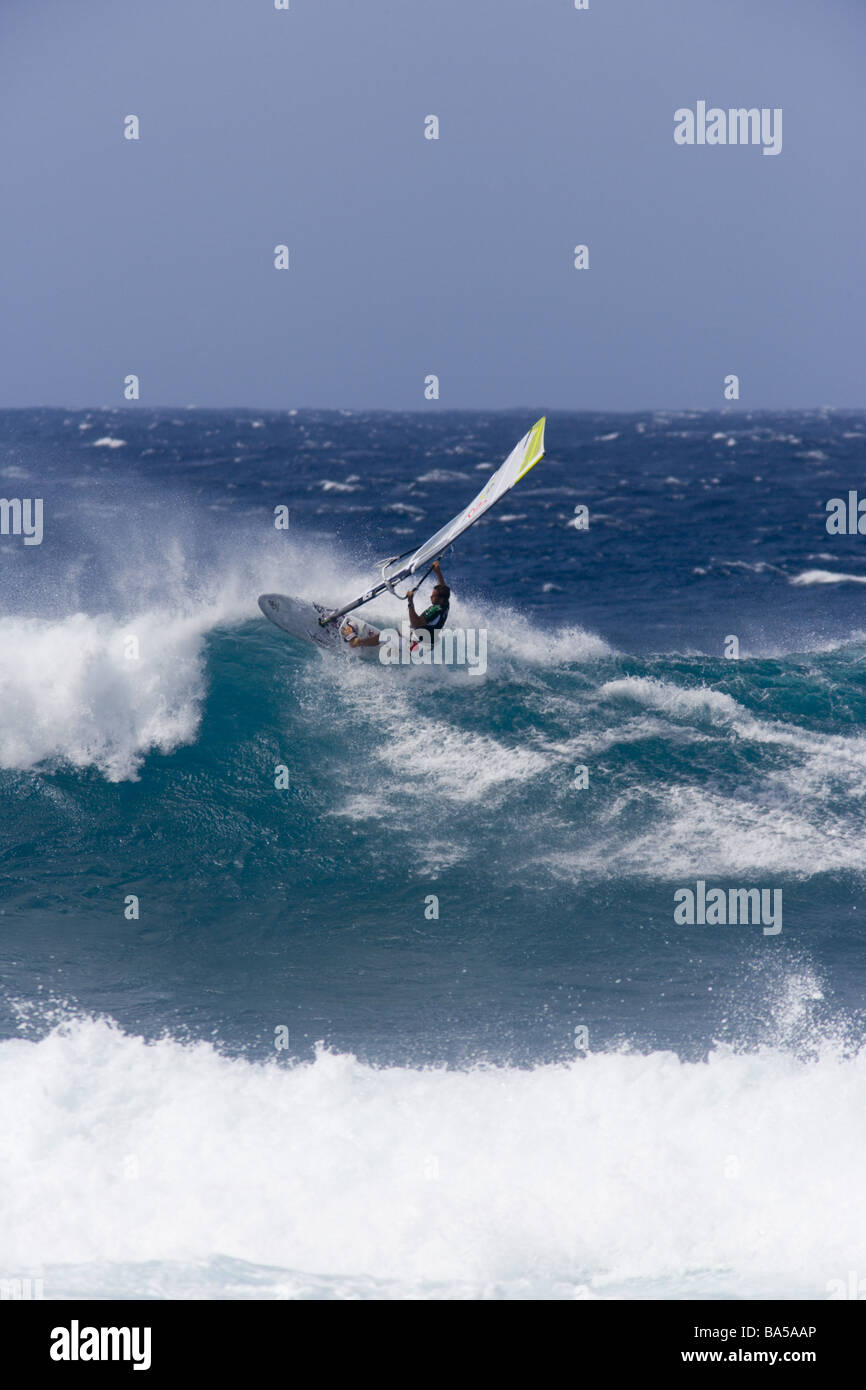 Windsurfing at Hookipa Beach, Paia, Maui Hawaii Stock Photo Alamy