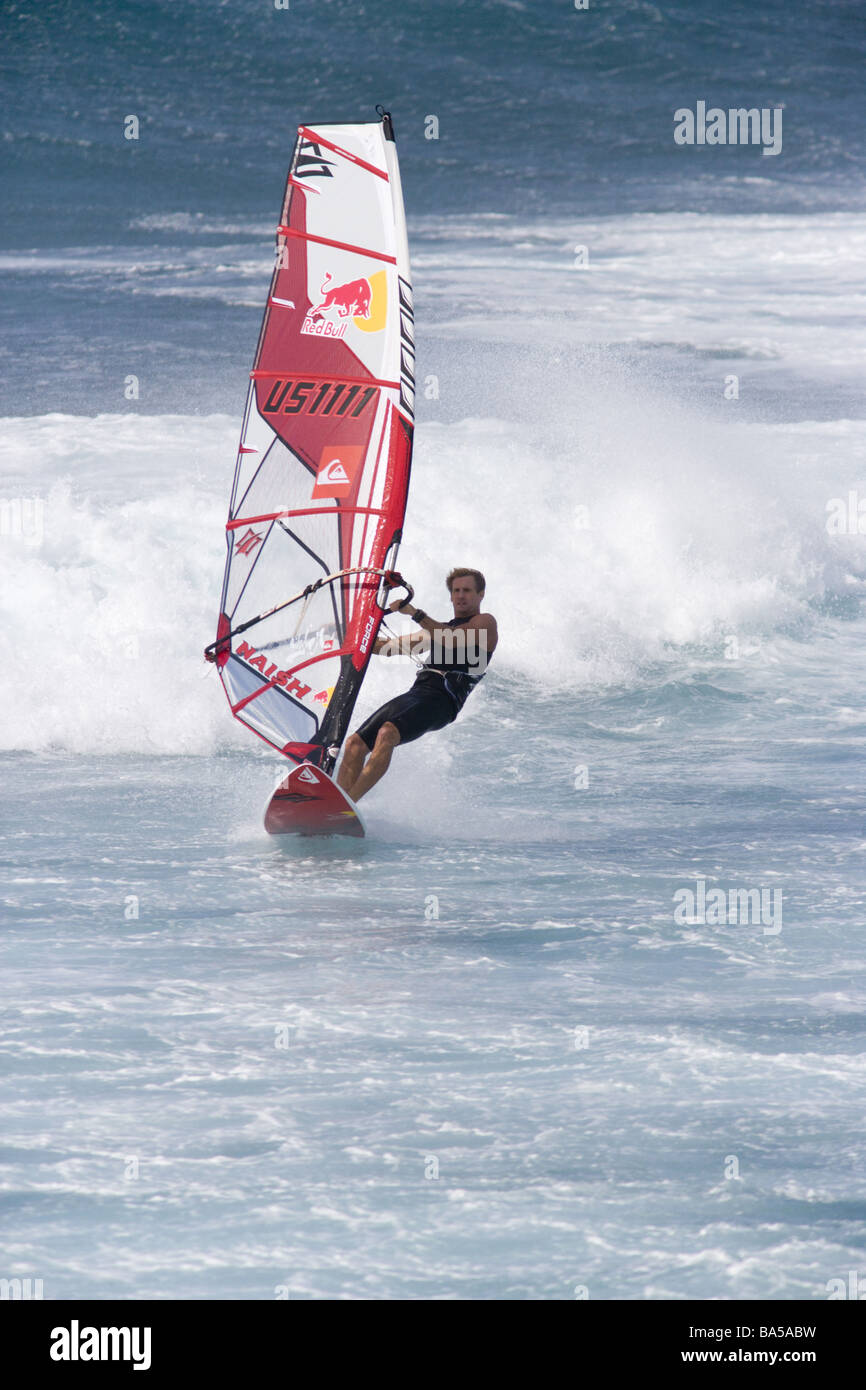 Windsurfing at Hookipa Beach, Paia, Maui Hawaii Stock Photo Alamy