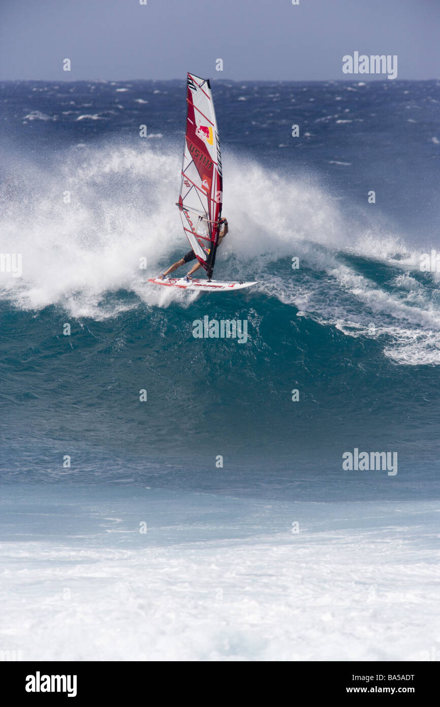 Windsurfing at Hookipa Beach, Paia, Maui Hawaii Stock Photo Alamy