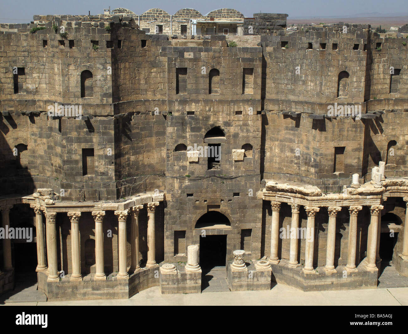 Roman theatre in Bosra SYRIA Teatro romano en Bosra SIRIA Stock Photo