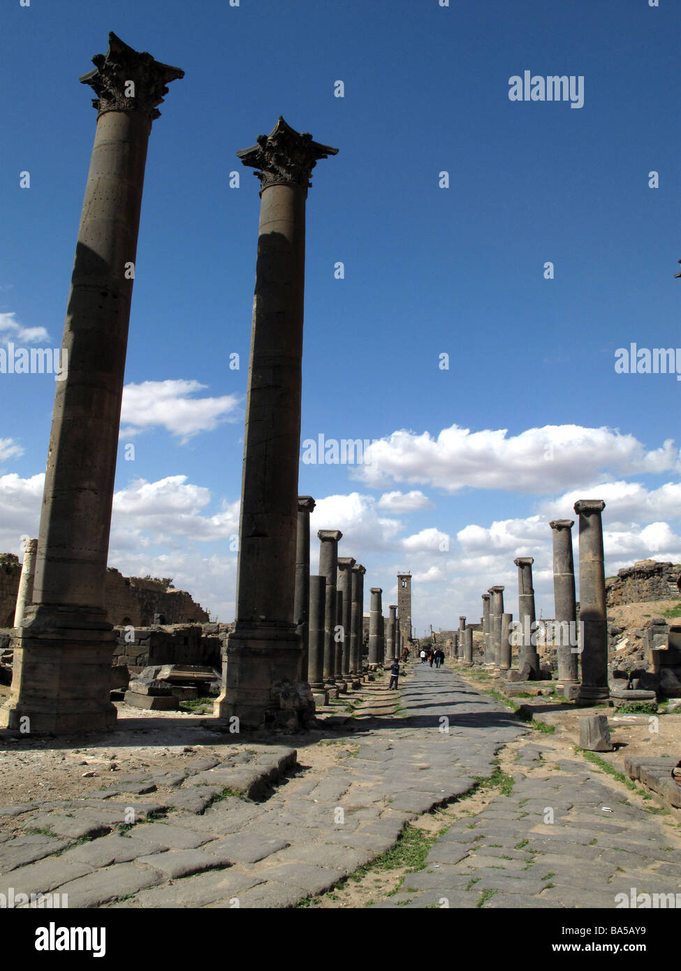 Roman ruins in Bosra SYRIA Ruinas romanas en Bosra SIRIA Stock Photo
