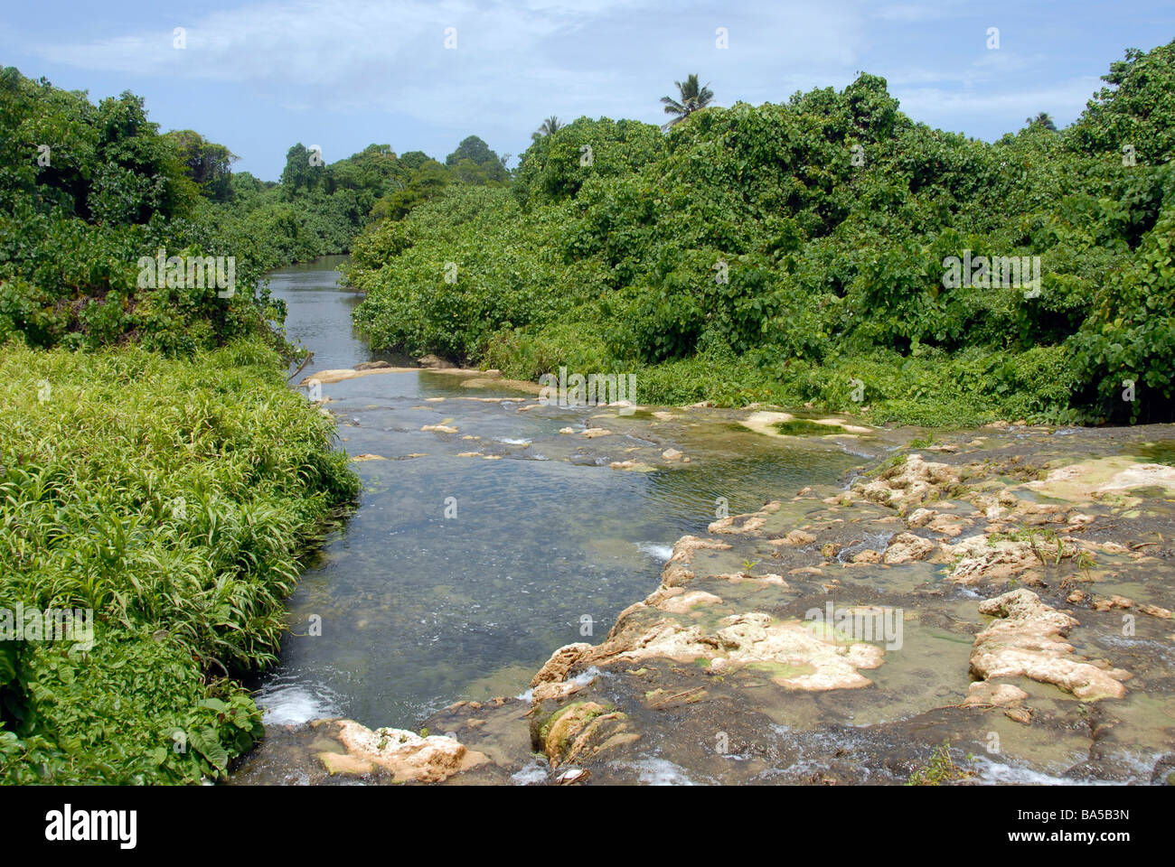 river, Efate island, Vanuatu Stock Photo