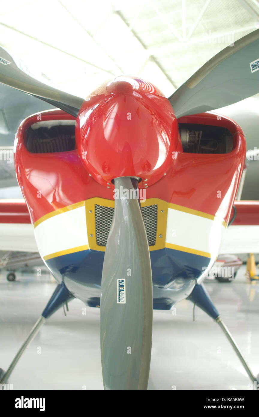 Propeller on single engine prop plane Stock Photo Alamy
