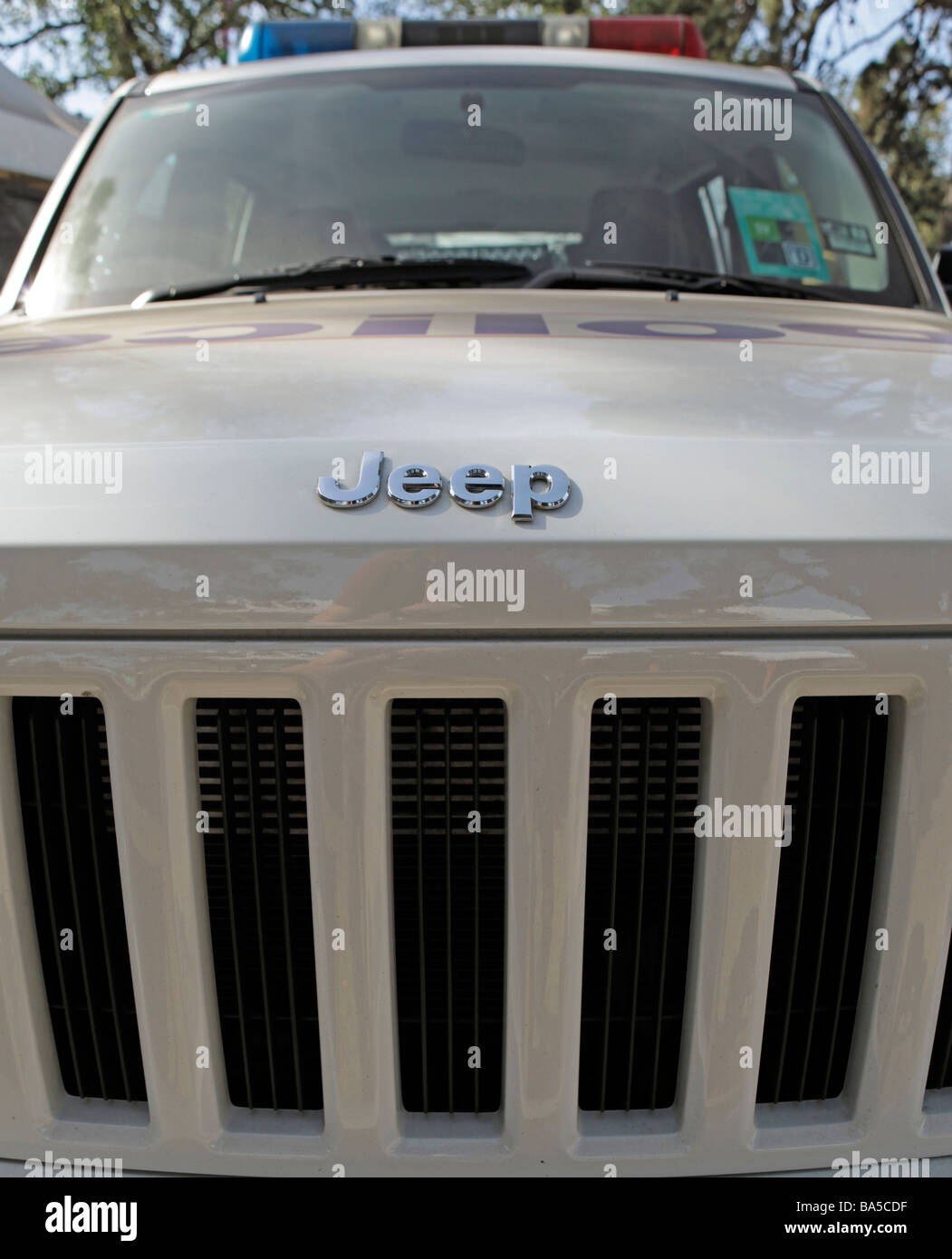 Police Jeep, Melbourne Australia Stock Photo