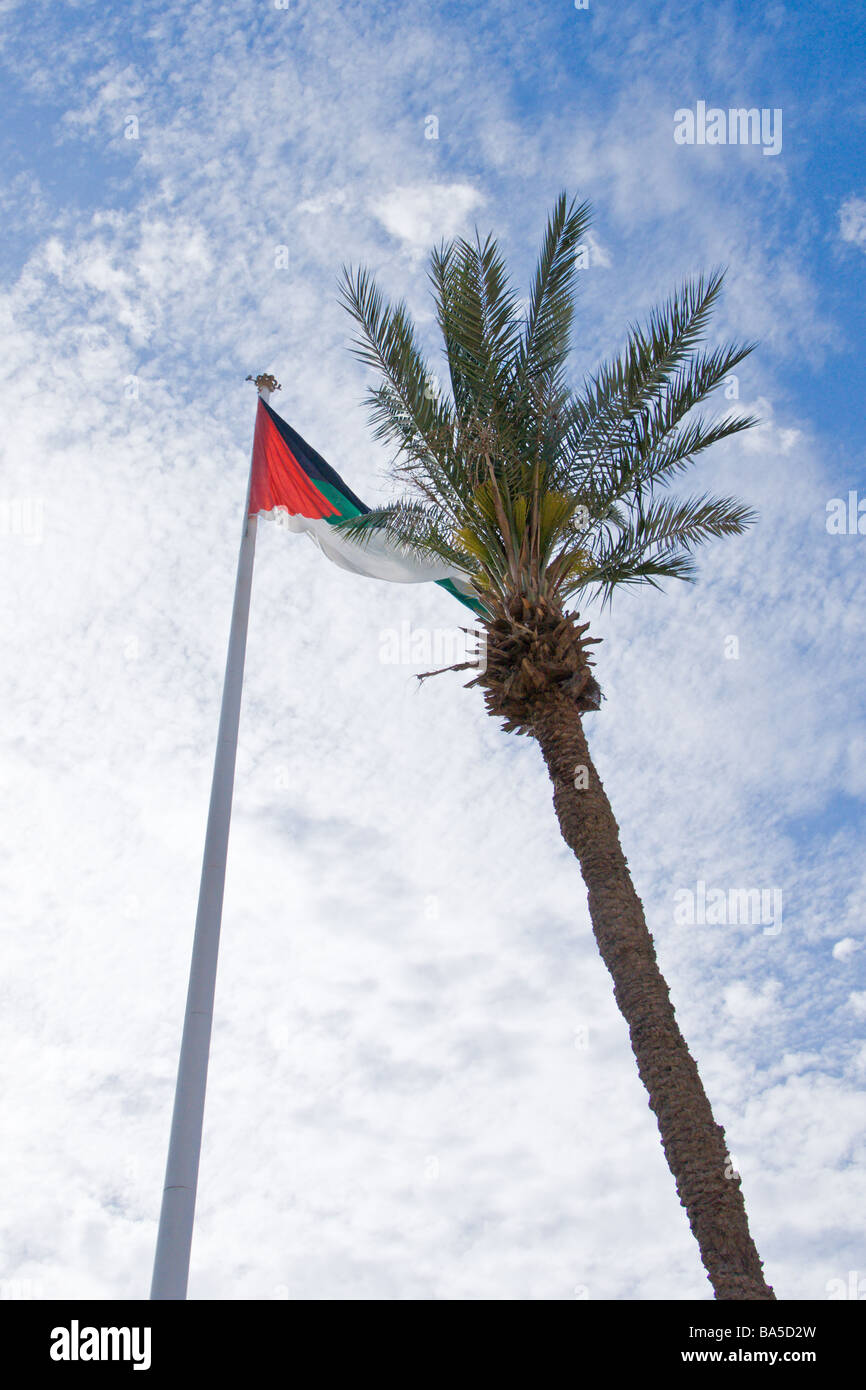 The Arabian flag in Aqaba, Jordan Stock Photo Alamy