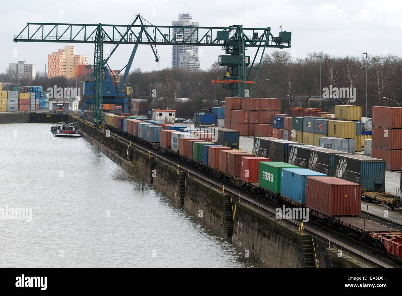 Neil 1 Rail freight terminal, Cologne, Germany. Stock Photo