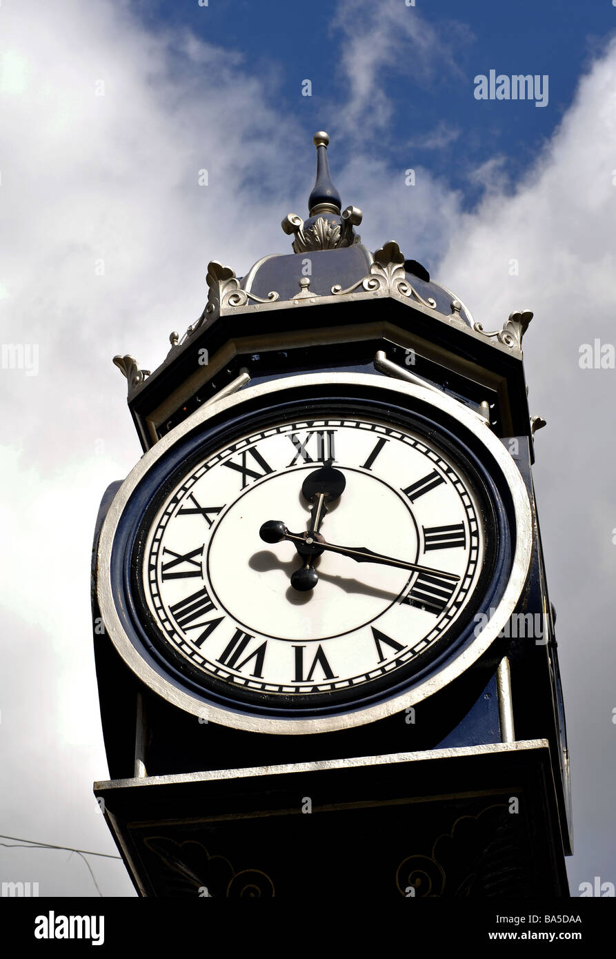 Clock in High Street, Birmingham city centre, UK Stock Photo Alamy