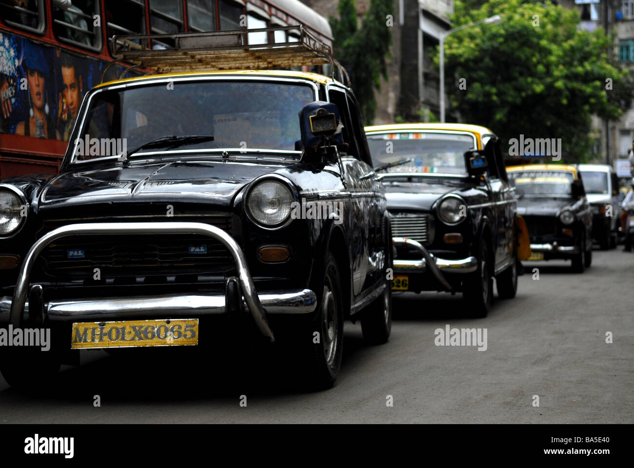 taxis in Mumbai Stock Photo