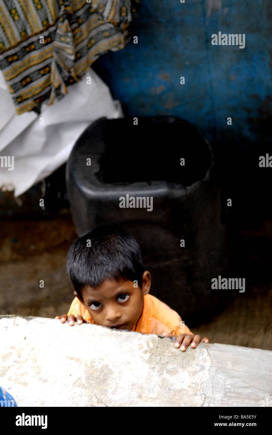 slum kid Stock Photo