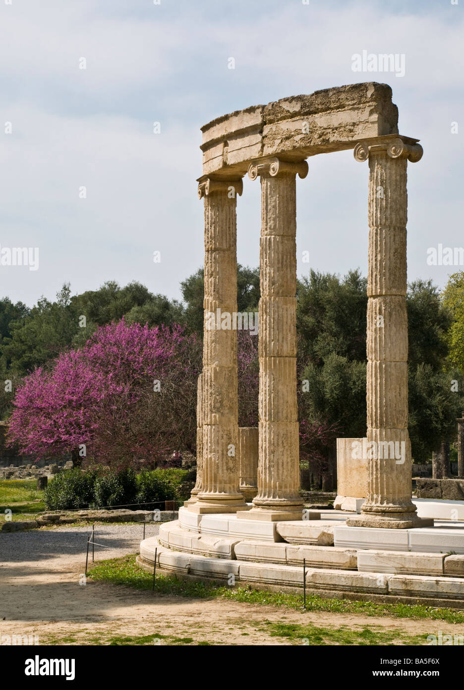 The philippeion at Ancient Olympia Peloponnese Greece Stock Photo