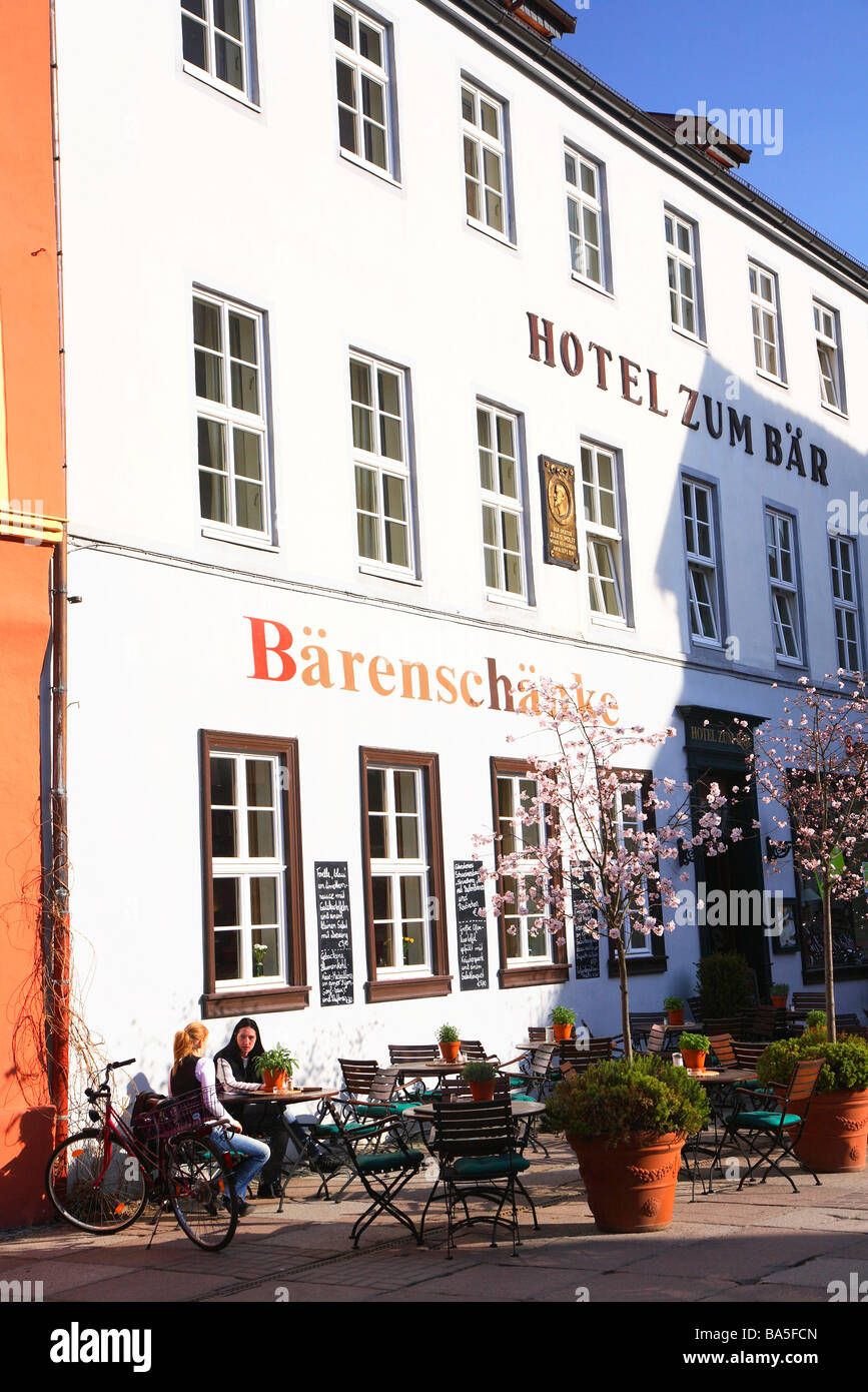Germany Harz Saxony Anhalt Sachsen Sachsen-Anhalt Quedlinburg markt square market Marktplatz Stock Photo