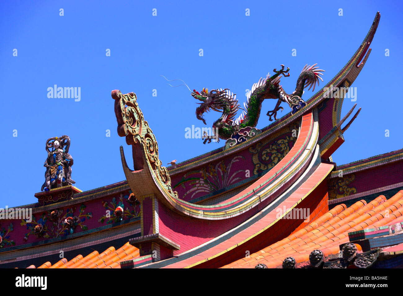 Rooftops of classic Chinese architecture against blue sky Stock Photo ...