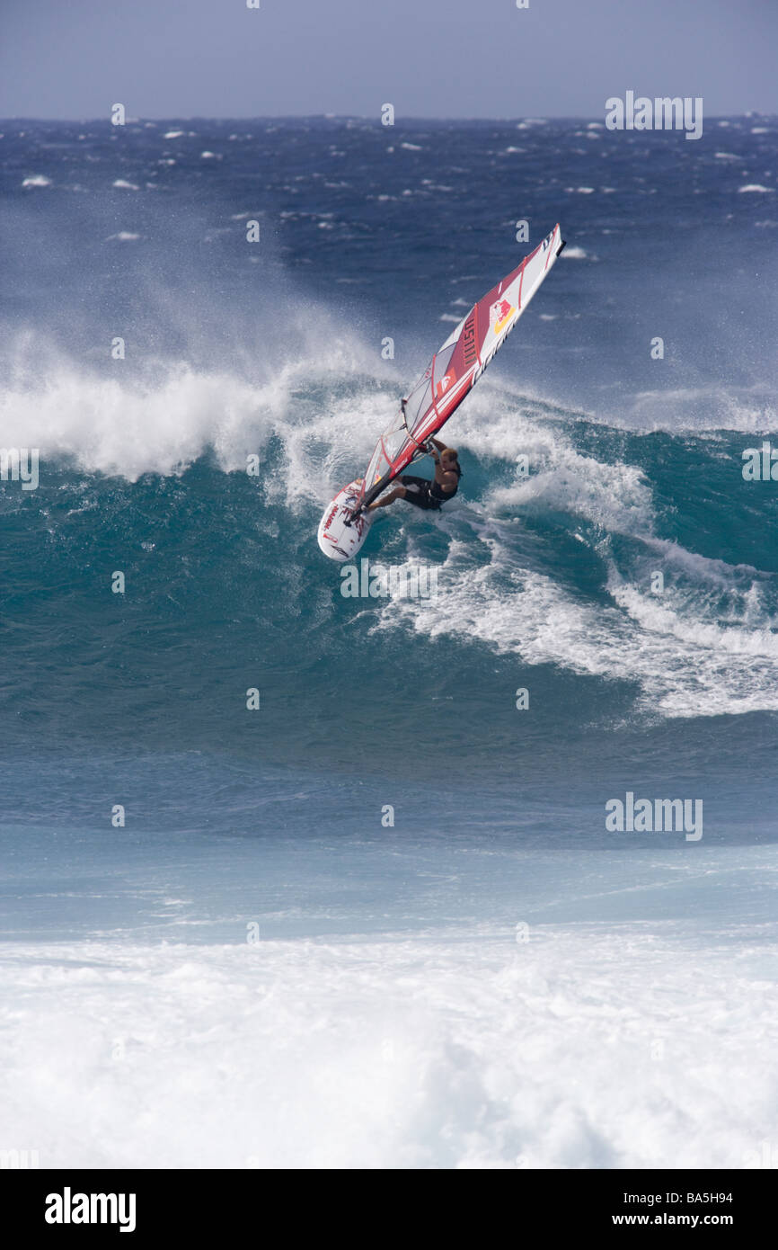 Windsurfing at Hookipa Beach, Paia, Maui Hawaii Stock Photo Alamy