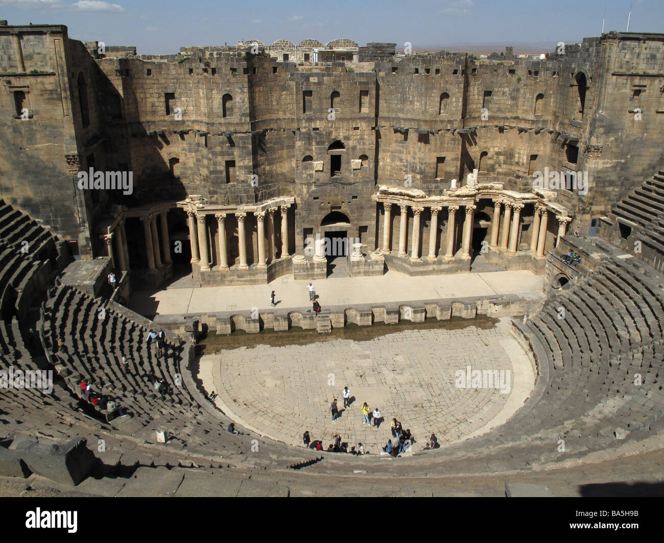 Roman theatre in Bosra SYRIA Teatro romano en Bosra SIRIA Stock Photo