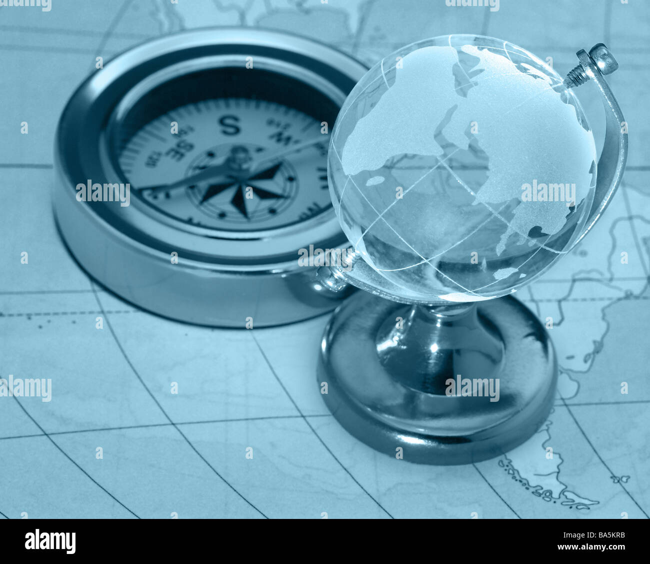Compass and globe The device for the instruction of a direction and a ...