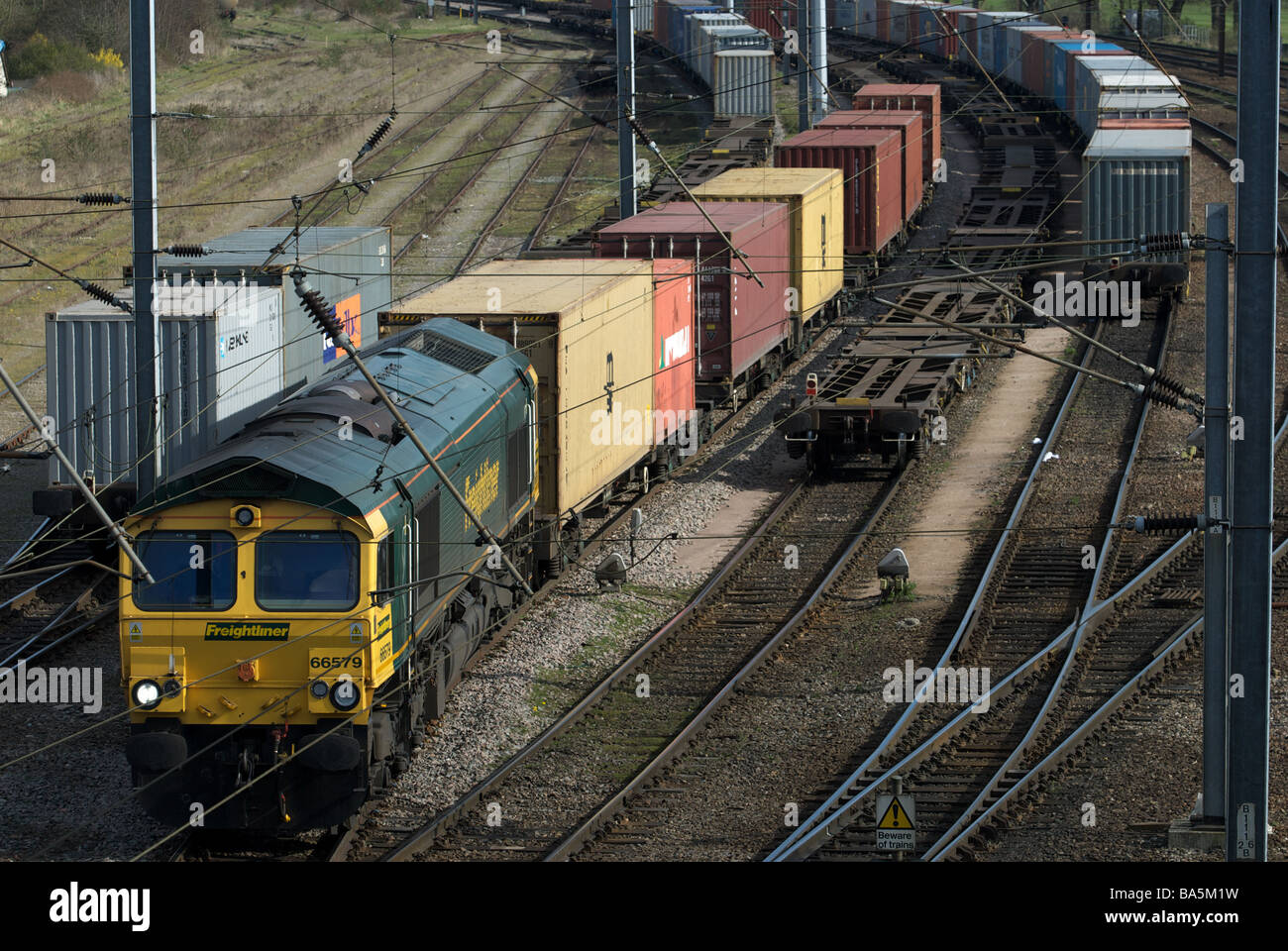 Freight Train, East Suffolk Junction, Ipswich, Suffolk, Uk Stock Photo 