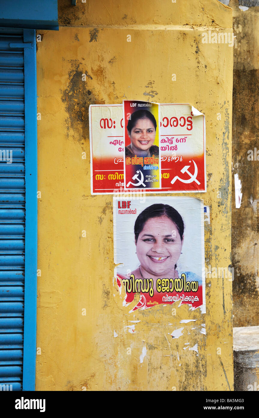 Indian election posters, 2009 Stock Photo