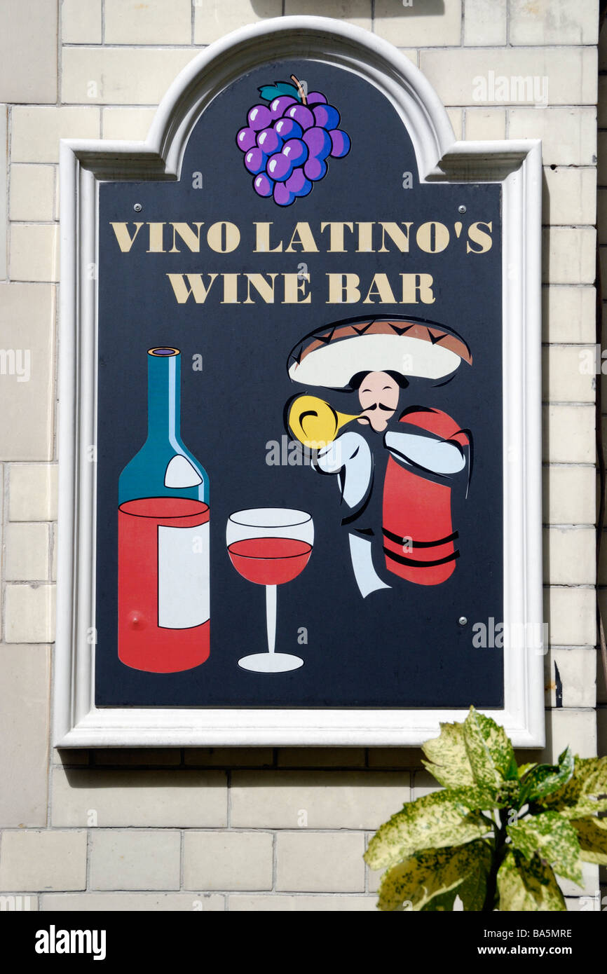 Vino Latino's Wine Bar in Langham Street Fitzrovia London W1 Stock Photo