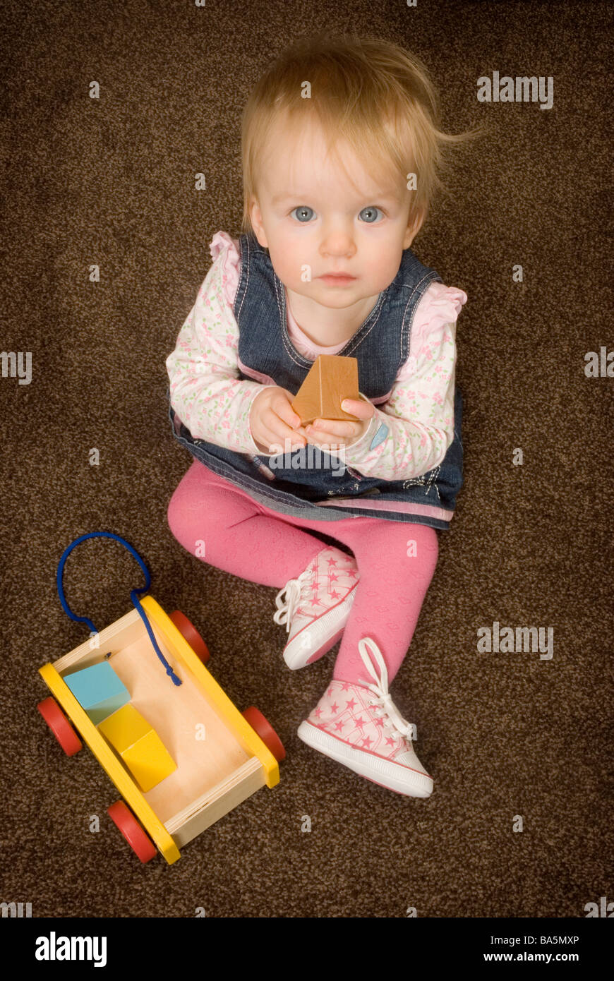 Portrait of a year old baby girl Stock Photo