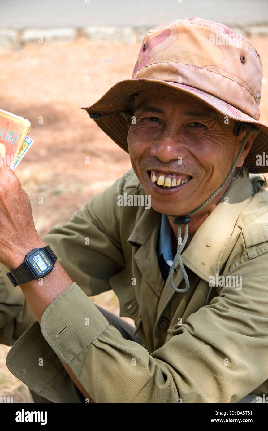 Vietnamese peasant near Tay Ninh Vietnam Stock Photo