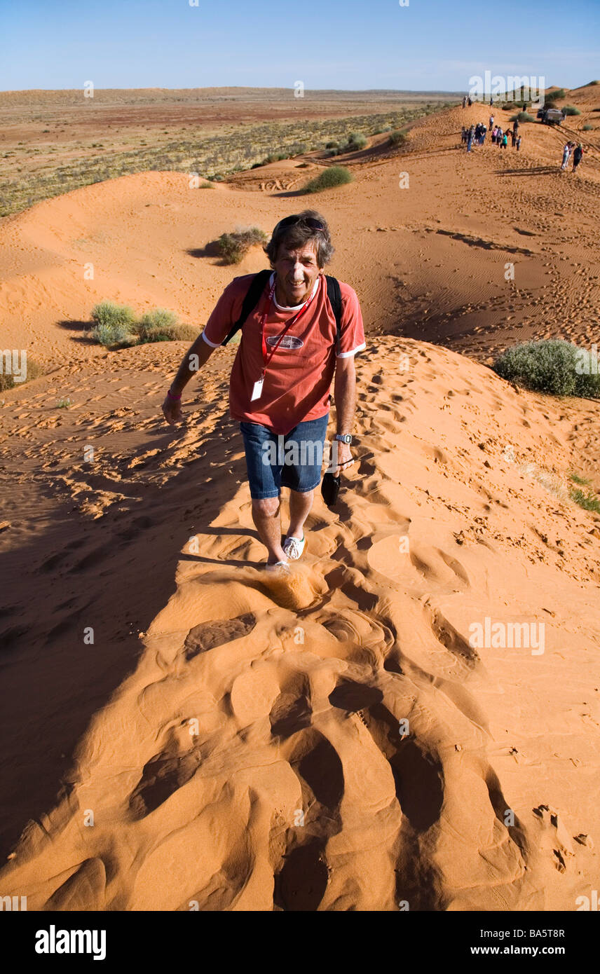 Sand dune.  Simpson Desert National Park, Birdsville, Queensland, AUSTRALIA. Stock Photo