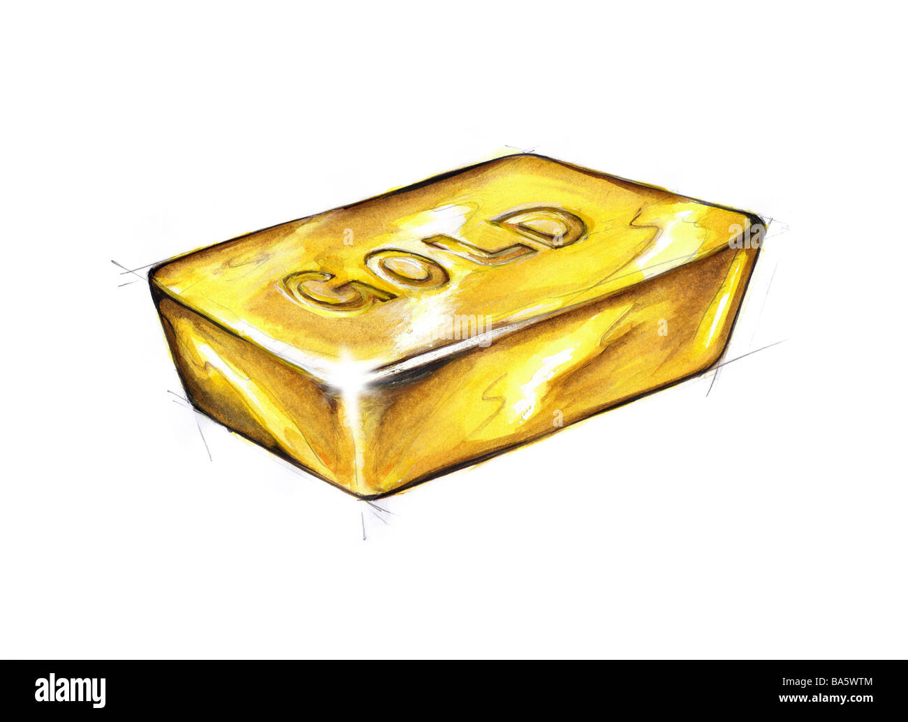 gold bar drawing