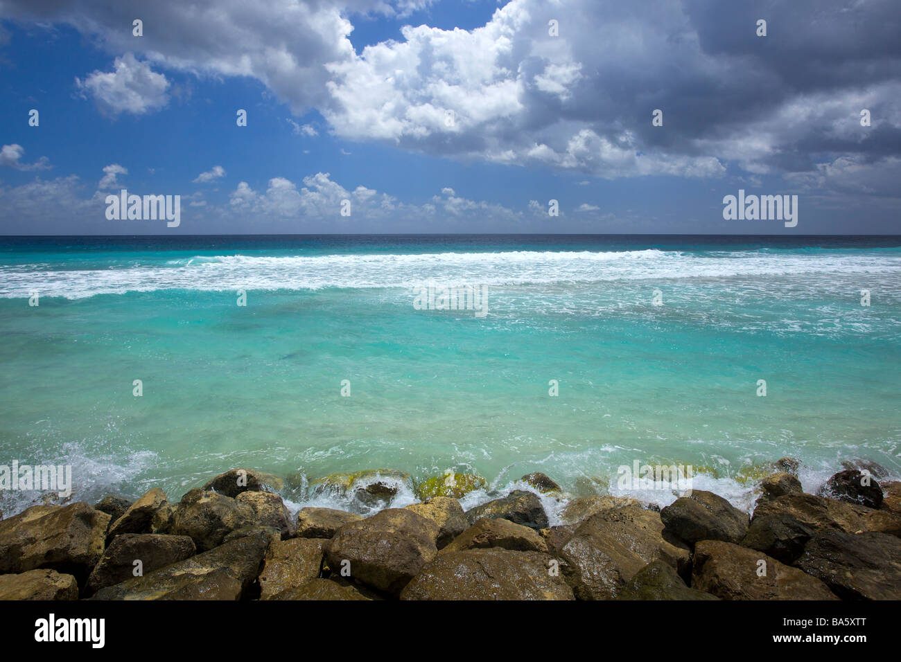 Newly built boardwalk in the South Coast of Barbados from Hastings to