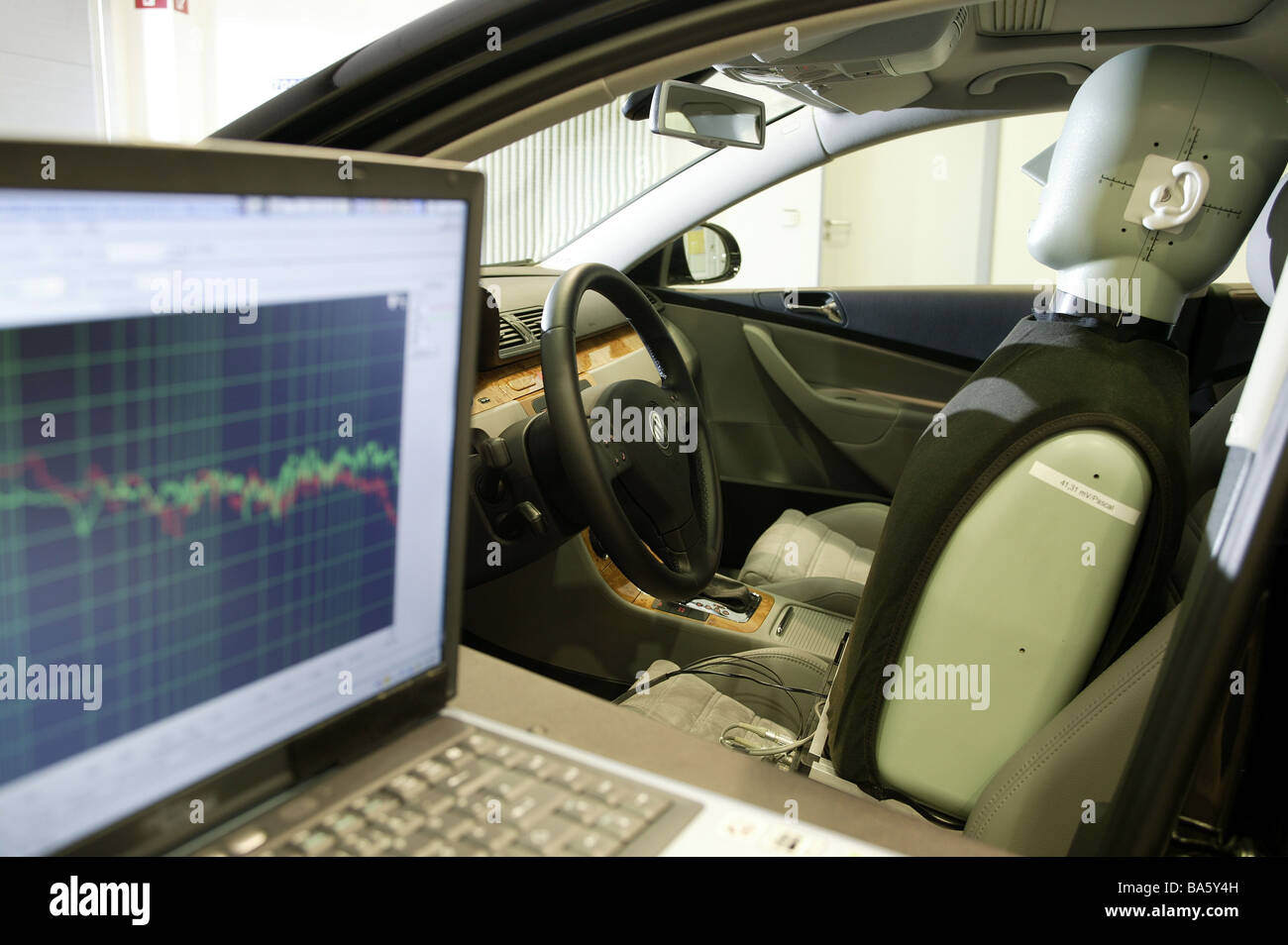 Measuring laboratory private car test vehicle dummy hires stock