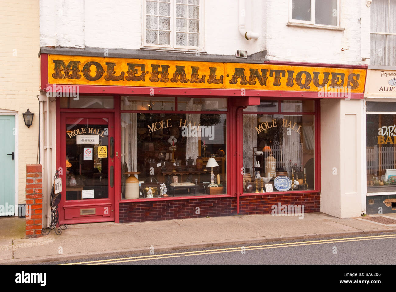 Mole Hall Antiques shop store in Aldeburgh,Suffolk,Uk Stock Photo Alamy
