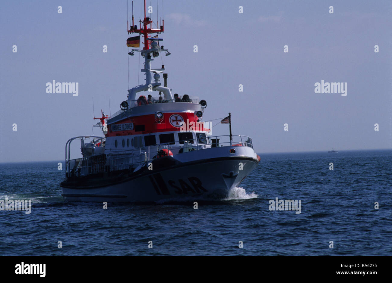 Sea lifeboat 'Hannes Glogner' coast-station rescue-ship SAR Wasserwacht water-rescue distress help rescue security Stock Photo