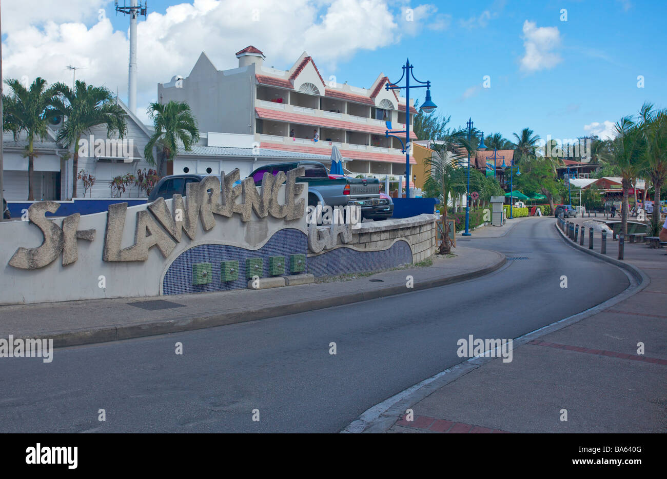 Boardwalk at St. Lawrence Gap, Barbados, "West Indies Stock Photo - Alamy