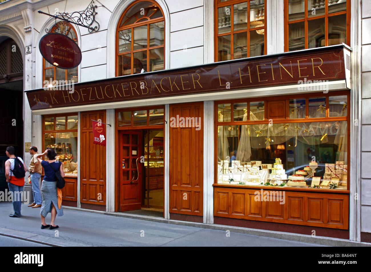 Austria Vienna K & K yardsugarbakery L. Heiner display windows