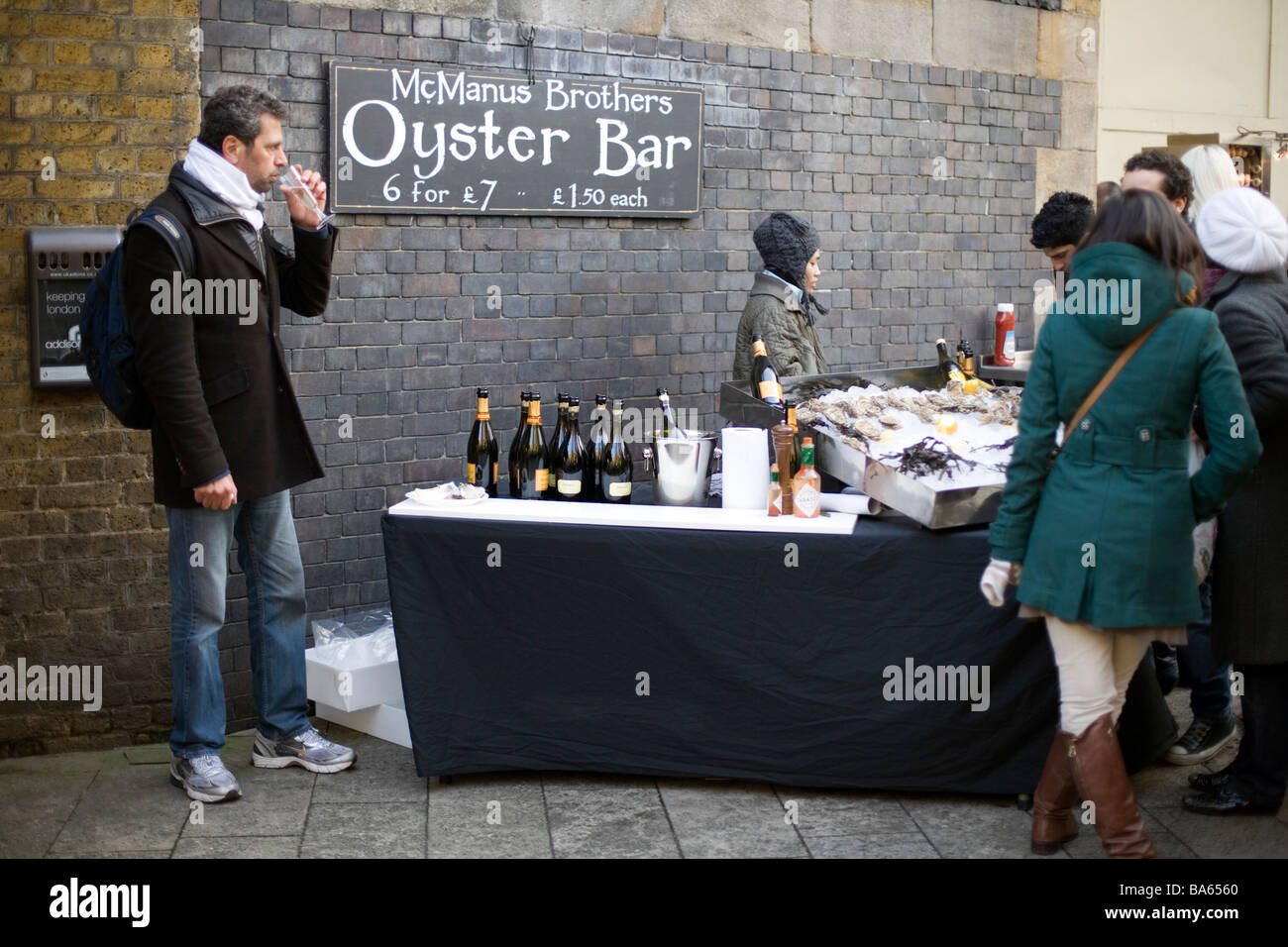 Oyster bar at Borough Market, London, England, Europe Stock Photo Alamy