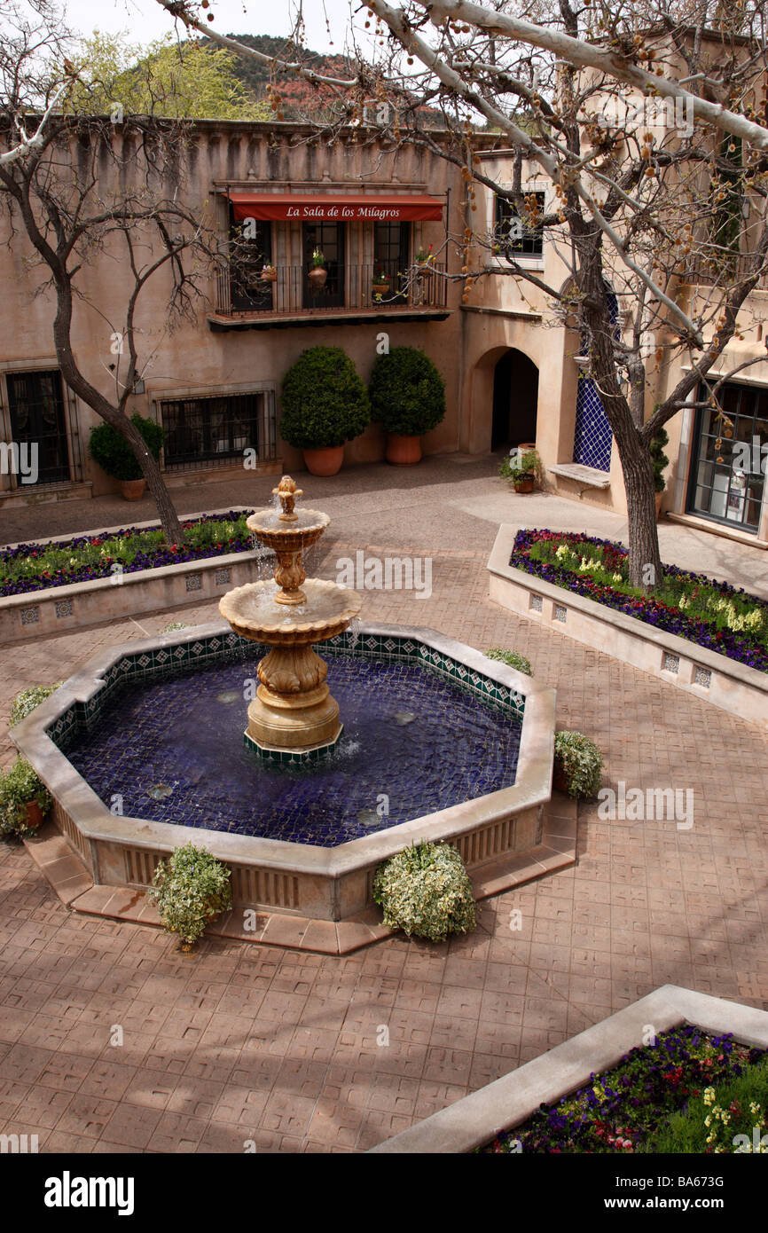 patio del norte within tlaquepaque an arts and craft village fashioned after a traditional mexican village sedona arizona usa Stock Photo