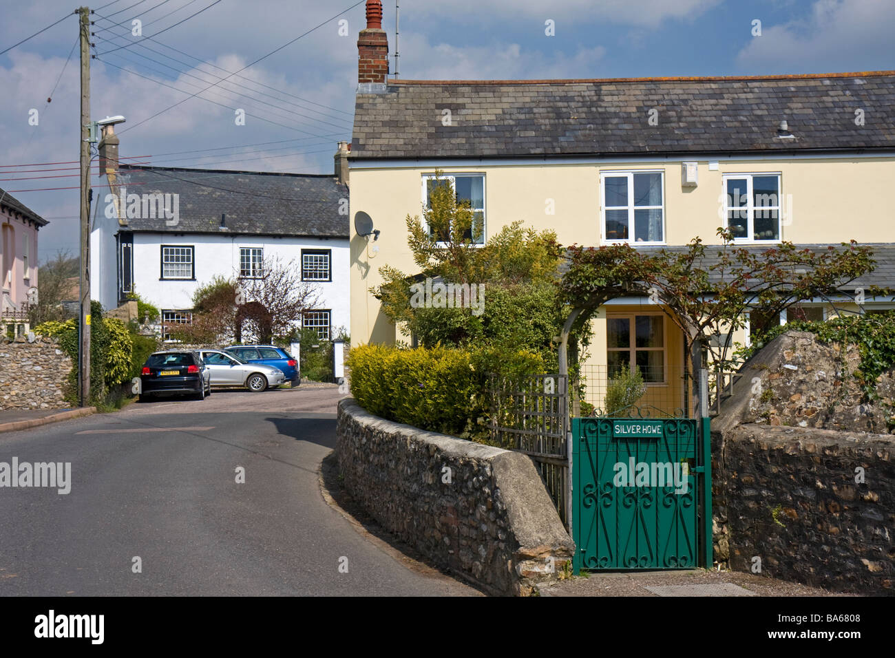 Houses in the town centre, Colyton, East Devon Stock Photo Alamy