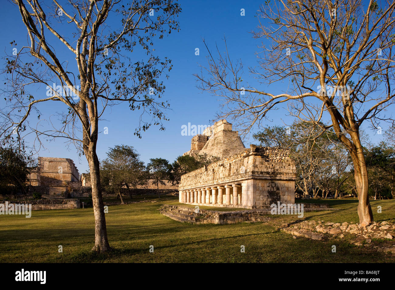 Mexico, Ycatan state, Maya site of Uxmal, site classified as World Heritage by UNESCO, the Governor Palace Stock Photo